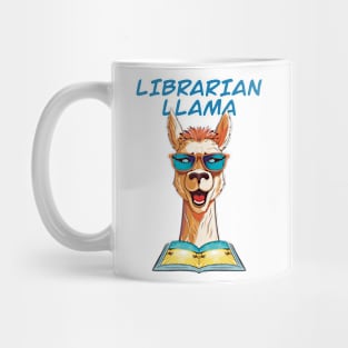 Librarian Llama, Summer Llama, Llama Reading Book Mug